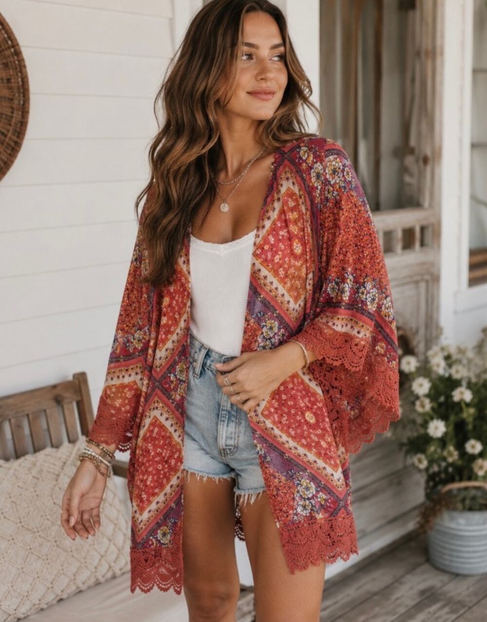 Beautiful Altered state floral kimono